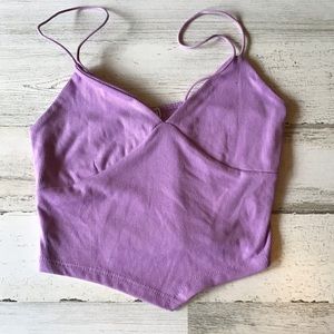 Rue 21 Lavender Ribbed Sweetheart Crop Top Tank